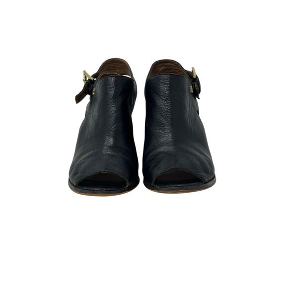 Tommy Hilfiger Black Leather Open Toe Sling Back Heeled Sandals Shoes size 8M - Picture 16 of 16